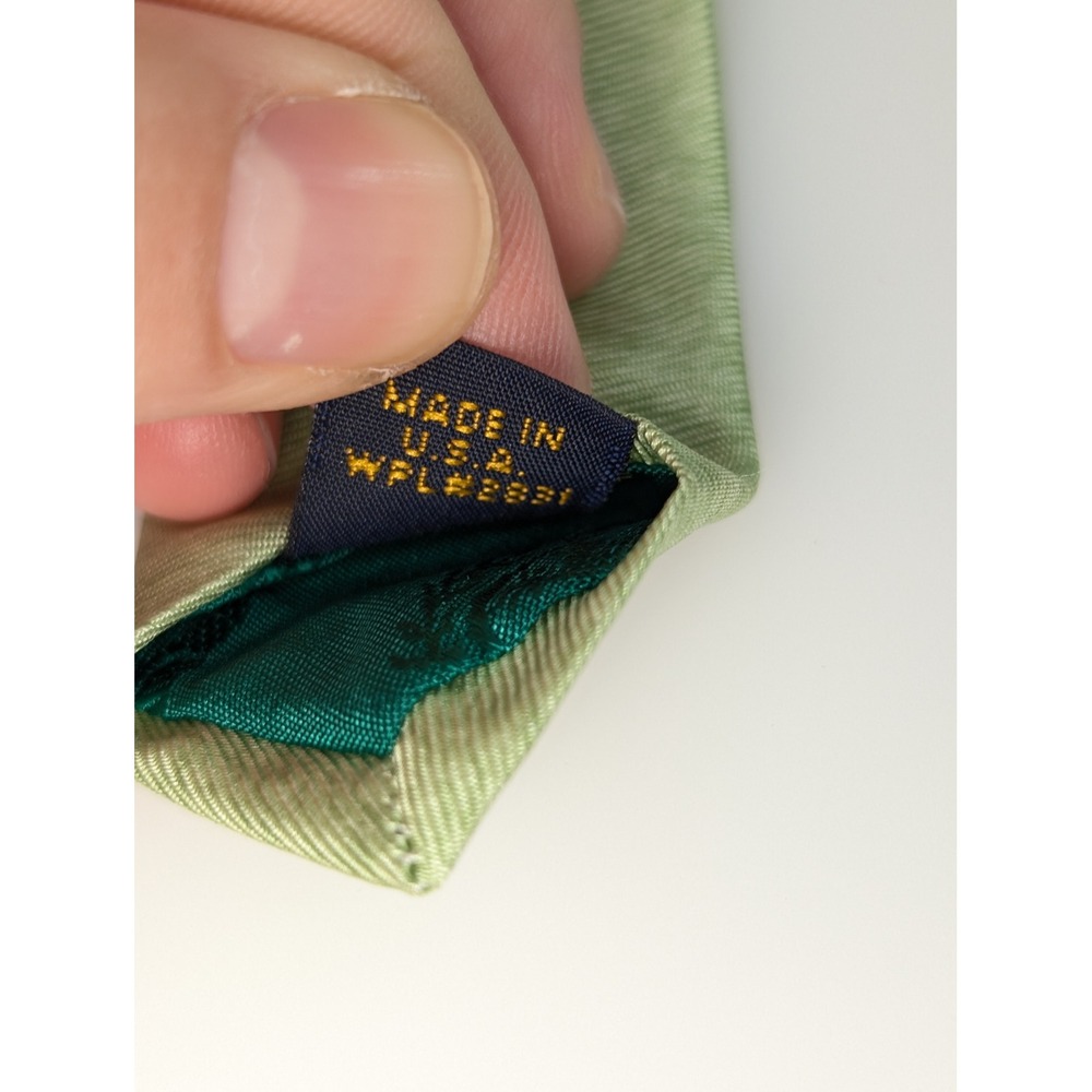 Tommy Hilfiger Palm Tree 100% Silk Neck Tie 3.5‎ x 57 Green Blue Tropical USA - Picture 7 of 9